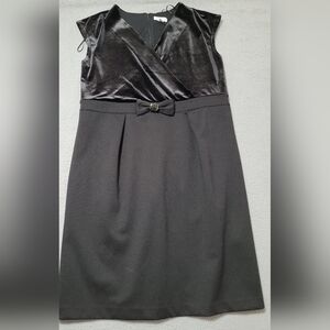 Charter Club Woman Black Sleeveless Dress with decorative Bow Size 16W